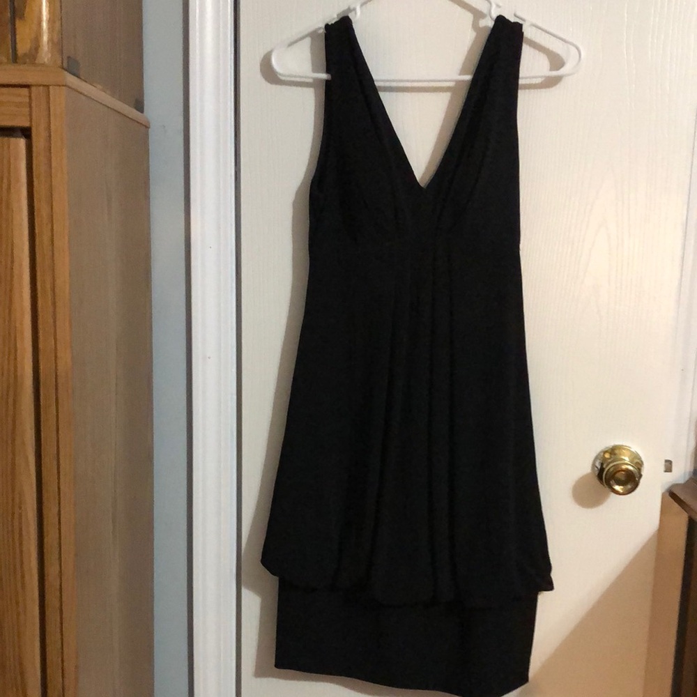 Elegant Black Sleeveless Dress #6047